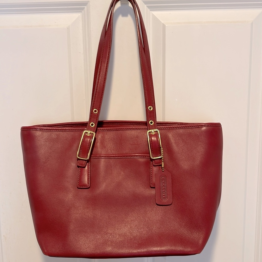 Vintage Coach 9847 Red Legacy West Shoulder Bag